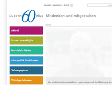 Tablet Screenshot of luzern60plus.ch